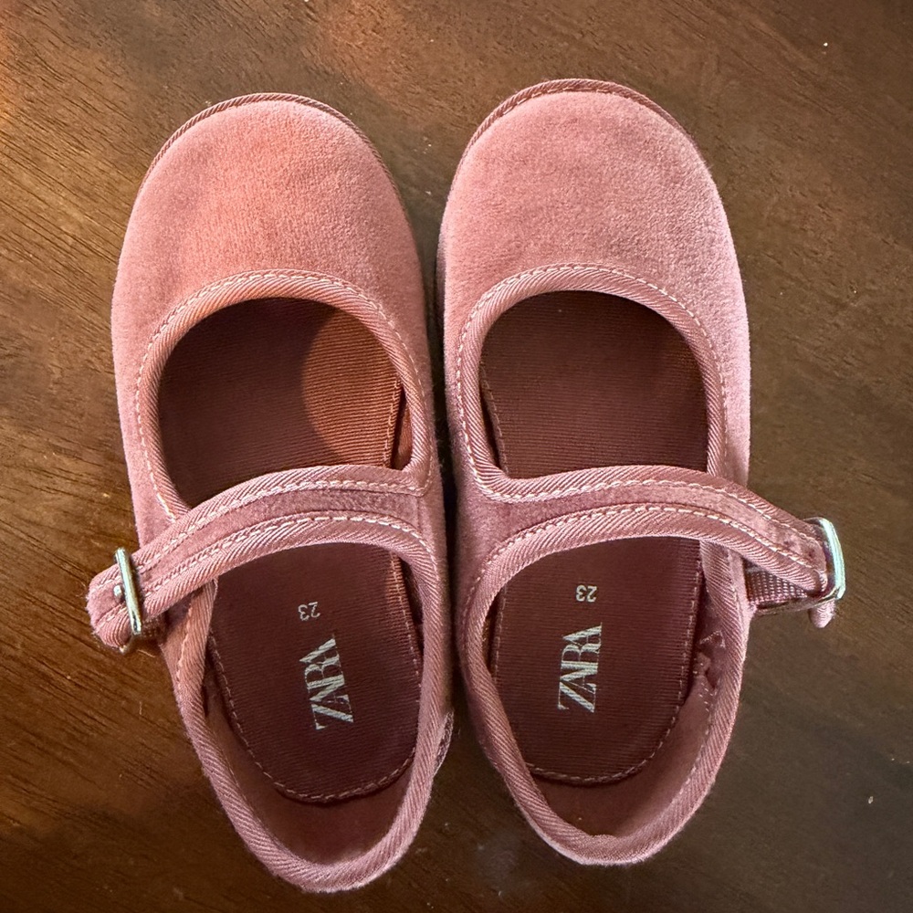 Zara Kids Blush Pink Dress Shoes